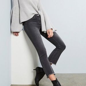 Free People Gray Fringe Cropped Gray Jeans-Size 26